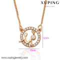 41799 xuping elegant 18k gold plated jewelry fashionable round pendant necklace for women